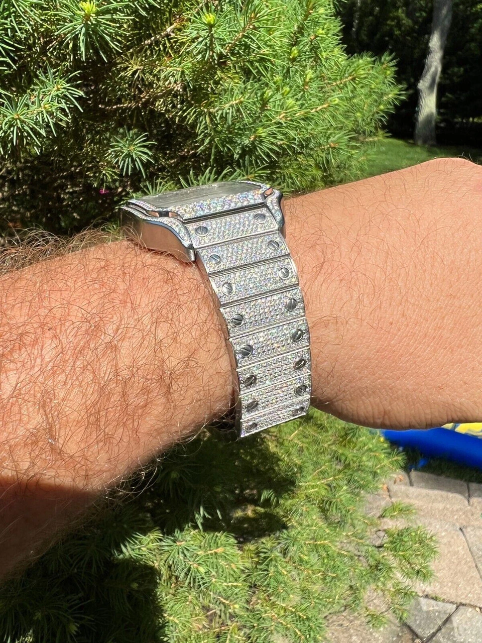 Real Mens 16ct VVS MOISSANITE Watch Iced Automatic Movement Hip Hop Bust Down 6 Real Mens 16ct VVS MOISSANITE Watch Iced Automatic Movement Hip Hop Bust Down - Image 4