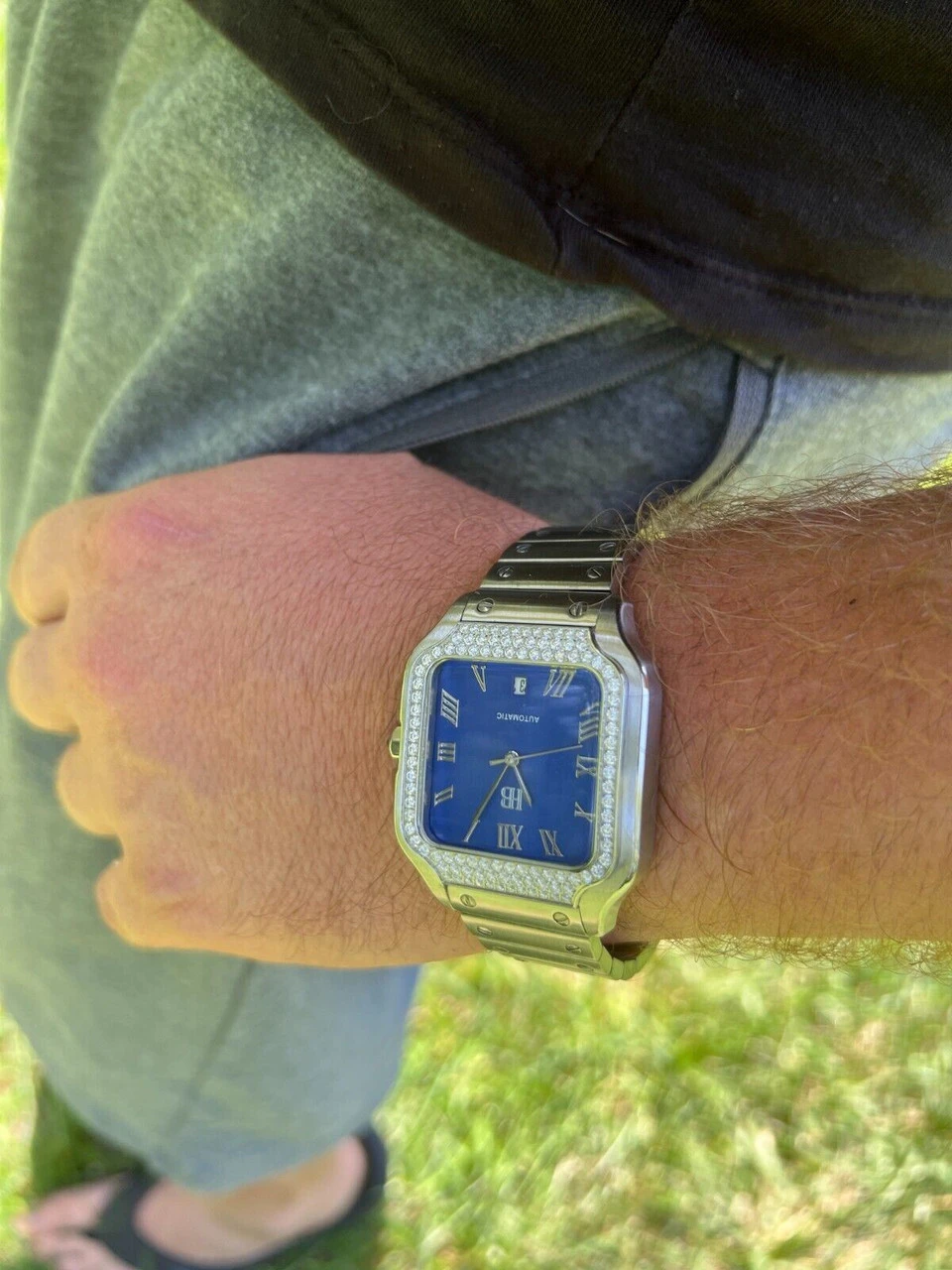 Real Mens 2.5ct MOISSANITE Watch Hip Hop Iced Automatic Movement Blue Face 13 Real Mens 2.5ct MOISSANITE Watch Hip Hop Iced Automatic Movement Blue Face - Image 11