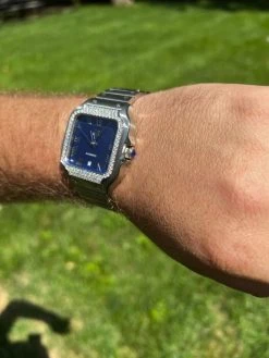 Real Mens 2.5ct MOISSANITE Watch Hip Hop Iced Automatic Movement Blue Face 15 Real Mens 2.5ct MOISSANITE Watch Hip Hop Iced Automatic Movement Blue Face -Harlem Bling Shop hip hop real mens 2.5ct moissanite watch hip hop iced automatic movement blue face 67651.1664300796