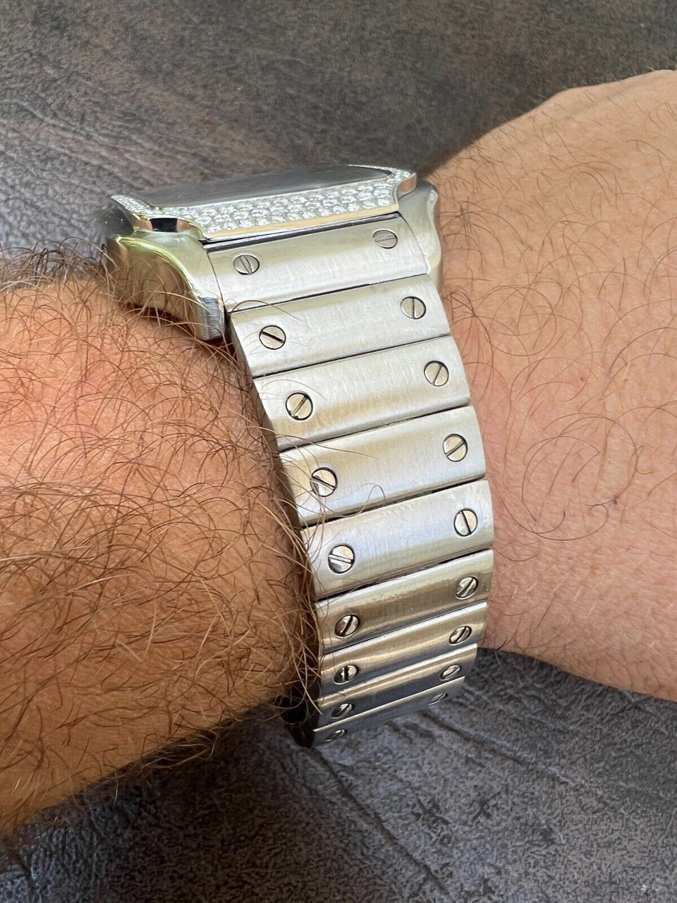 Real Mens 2.5ct MOISSANITE Watch Hip Hop Iced Automatic Movement Blue Face 8 Real Mens 2.5ct MOISSANITE Watch Hip Hop Iced Automatic Movement Blue Face - Image 6