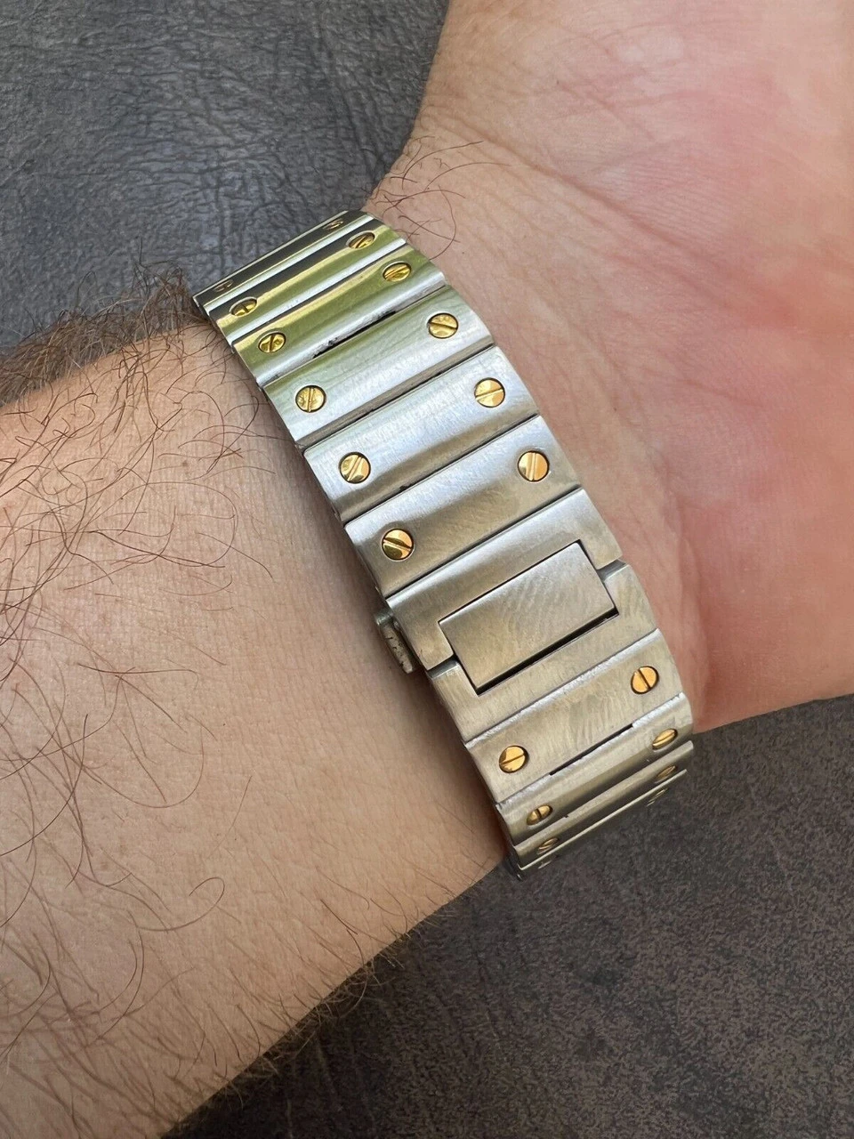 Real Mens 2.5ct MOISSANITE Watch Hip Hop Two Tone Gold Iced Automatic Black Face 8 Real Mens 2.5ct MOISSANITE Watch Hip Hop Two Tone Gold Iced Automatic Black Face - Image 6