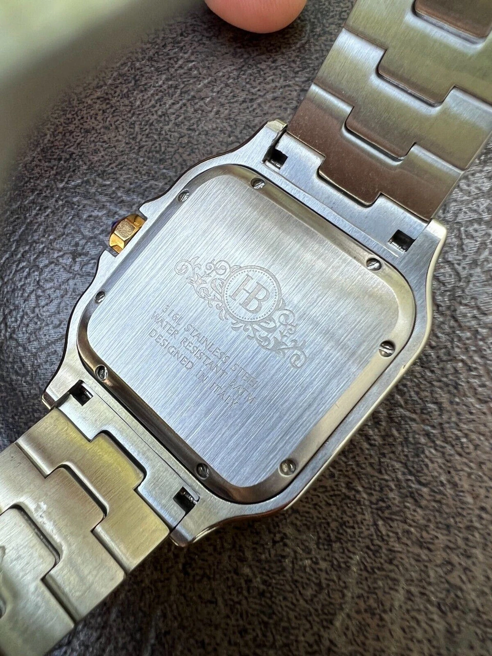 Real Mens 2.5ct MOISSANITE Watch Two Tone Gold Iced Automatic Movement Blue Face 7 Real Mens 2.5ct MOISSANITE Watch Two Tone Gold Iced Automatic Movement Blue Face - Image 5