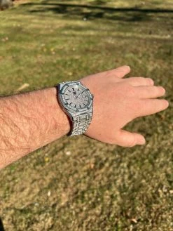 Real Mens MOISSANITE Watch Iced Automatic Skeleton 44mm HipHop Pass Diamond Test 16 Real Mens MOISSANITE Watch Iced Automatic Skeleton 44mm HipHop Pass Diamond Test -Harlem Bling Shop hip hop real mens moissanite watch iced automatic skeleton 44mm hiphop pass diamond test 89123.1664360791