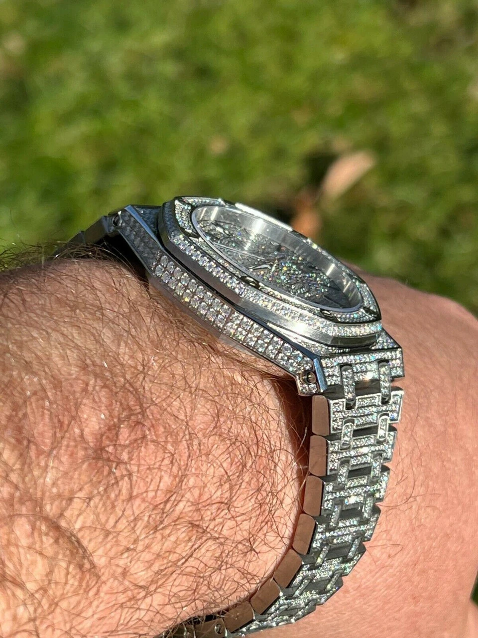 Real Mens MOISSANITE Watch Iced Automatic Skeleton 44mm HipHop Pass Diamond Test 8 Real Mens MOISSANITE Watch Iced Automatic Skeleton 44mm HipHop Pass Diamond Test - Image 6