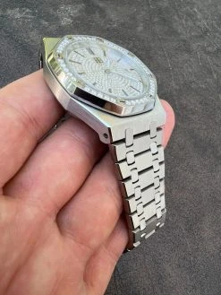 Real Mens Silver Watch Iced Automatic Skeleton Back 44mm Moissanite Hip Hop 20 Real Mens Silver Watch Iced Automatic Skeleton Back 44mm Moissanite Hip Hop -Harlem Bling Shop hip hop real mens silver watch iced automatic skeleton back 44mm moissanite hip hop 35046.1664301177