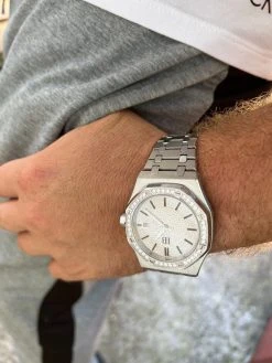 Real Mens Silver Watch Iced Automatic Skeleton Back 44mm Moissanite Hip Hop 21 Real Mens Silver Watch Iced Automatic Skeleton Back 44mm Moissanite Hip Hop -Harlem Bling Shop hip hop real mens silver watch iced automatic skeleton back 44mm moissanite hip hop 52804.1664301482