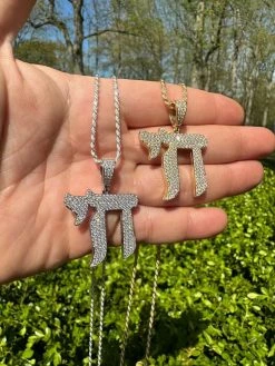 Real Moissanite Chai Hebrew Pendant Iced Jewish Necklace 925 Silver / 14k Gold 34 Real Moissanite Chai Hebrew Pendant Iced Jewish Necklace 925 Silver / 14k Gold -Harlem Bling Shop hip hop real moissanite chai hebrew pendant iced jewish necklace 925 silver 14k gold 50945.1682195002