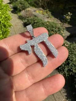 Real Moissanite Chai Hebrew Pendant Iced Jewish Necklace 925 Silver / 14k Gold 37 Real Moissanite Chai Hebrew Pendant Iced Jewish Necklace 925 Silver / 14k Gold -Harlem Bling Shop hip hop real moissanite chai hebrew pendant iced jewish necklace 925 silver 14k gold 81860.1682195155