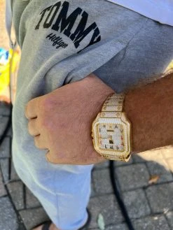 Real MOISSANITE Gold Watch Iced Automatic Arabic #s Hip Hop Pass Diamond Tester 18 Real MOISSANITE Gold Watch Iced Automatic Arabic #s Hip Hop Pass Diamond Tester -Harlem Bling Shop hip hop real moissanite gold watch iced automatic arabic s hip hop pass diamond tester 24602.1664299708