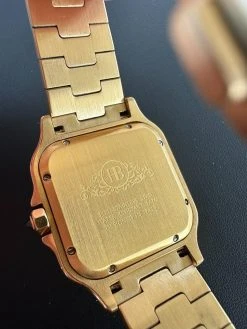 Real MOISSANITE Hip Hop Watch Fully Iced Mens Automatic Movement Gold Arabic -Harlem Bling Shop hip hop real moissanite hip hop watch fully iced mens automatic movement gold arabic 28461.1689291072