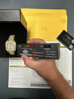 Real MOISSANITE Hip Hop Watch Fully Iced Mens Automatic Movement Gold Arabic -Harlem Bling Shop hip hop real moissanite hip hop watch fully iced mens automatic movement gold arabic 82706.1689291053