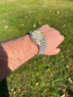 Real MOISSANITE Mens Skeleton Watch Iced Gold & Silver Hip Hop Pass Diamond Test 23 Real MOISSANITE Mens Skeleton Watch Iced Gold & Silver Hip Hop Pass Diamond Test -Harlem Bling Shop hip hop real moissanite mens skeleton watch iced gold and silver hip hop pass diamond test 70168.1664357044