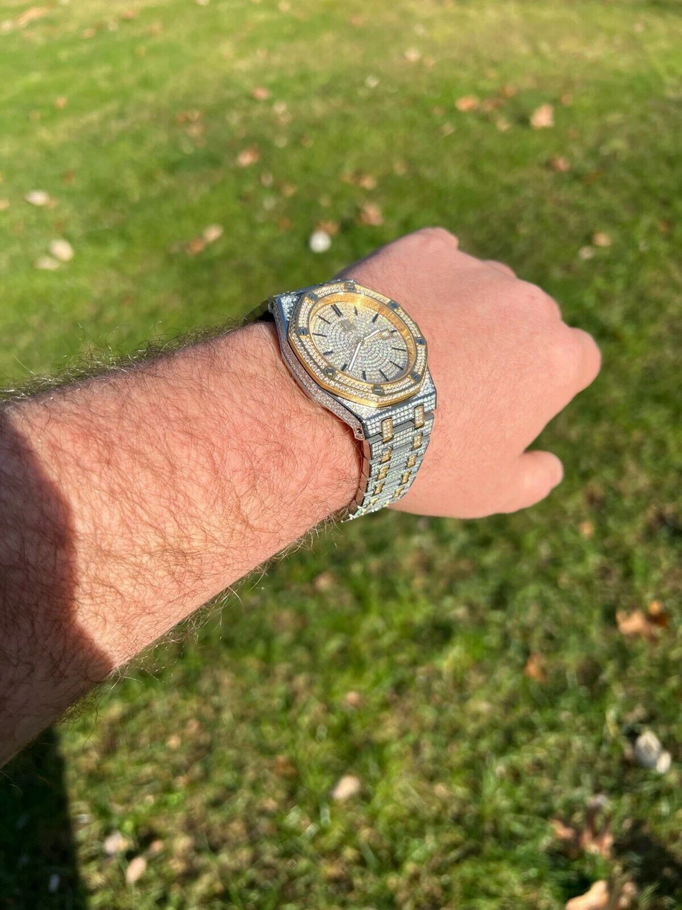 Real MOISSANITE Mens Skeleton Watch Iced Gold & Silver Hip Hop Pass Diamond Test 12 Real MOISSANITE Mens Skeleton Watch Iced Gold & Silver Hip Hop Pass Diamond Test - Image 10