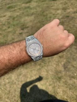 Real MOISSANITE Mens Watch 14k Rose Gold Two Tone Iced Skeleton Back Hip Hop 24 Real MOISSANITE Mens Watch 14k Rose Gold Two Tone Iced Skeleton Back Hip Hop -Harlem Bling Shop hip hop real moissanite mens watch 14k rose gold two tone iced skeleton back hip hop 10829.1689291253