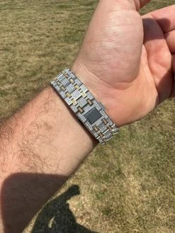 Real MOISSANITE Mens Watch Gold Two Tone Iced Skeleton Back Hip Hop Pass Tester 26 Real MOISSANITE Mens Watch Gold Two Tone Iced Skeleton Back Hip Hop Pass Tester -Harlem Bling Shop hip hop real moissanite mens watch gold two tone iced skeleton back hip hop pass tester 83677.1689291028