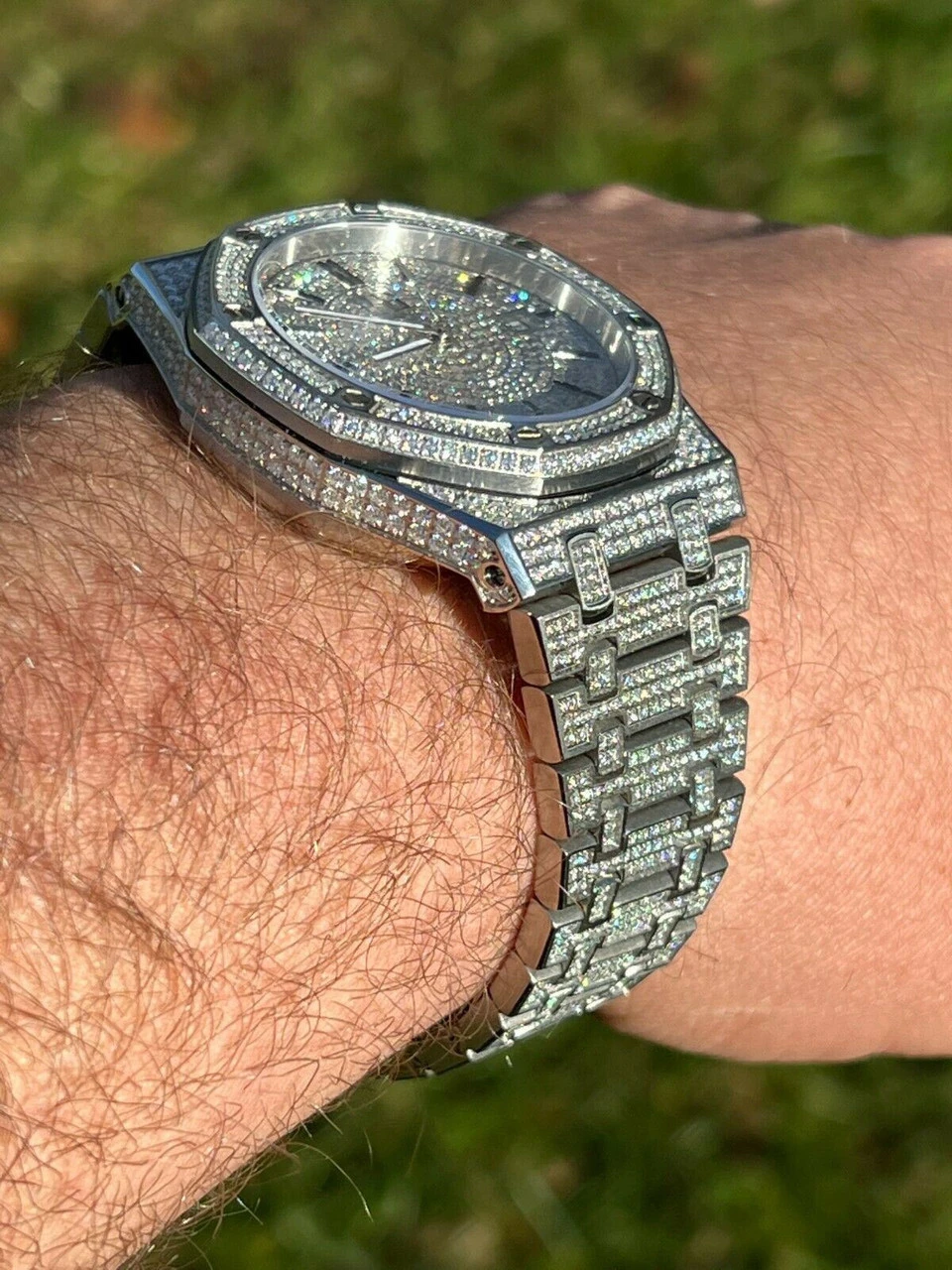 Real MOISSANITE Mens Watch Iced Skeleton Back 44mm Hip Hop Passes Diamond Tester 10 Real MOISSANITE Mens Watch Iced Skeleton Back 44mm Hip Hop Passes Diamond Tester - Image 8