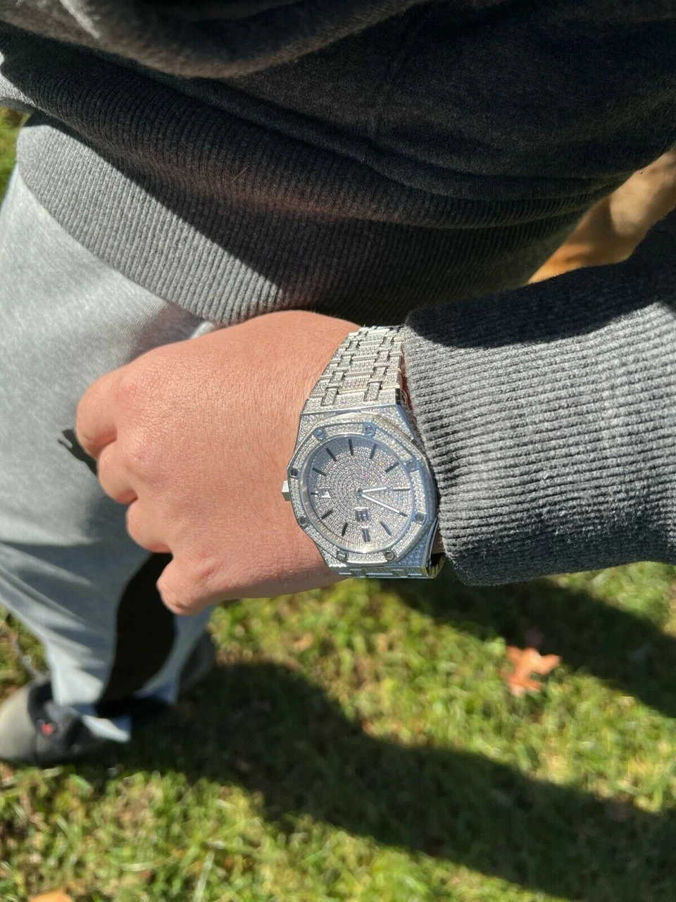 Real MOISSANITE Mens Watch Iced Skeleton Back 44mm Hip Hop Passes Diamond Tester 8 Real MOISSANITE Mens Watch Iced Skeleton Back 44mm Hip Hop Passes Diamond Tester - Image 6