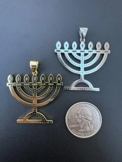 Real Moissanite Pendant Iced Jewish Menorah Hebrew Israelite Necklace 925 Silver 32 Real Moissanite Pendant Iced Jewish Menorah Hebrew Israelite Necklace 925 Silver -Harlem Bling Shop hip hop real moissanite pendant iced jewish menorah hebrew israelite necklace 925 silver 02410.1704266758