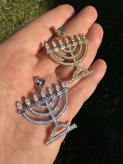 Real Moissanite Pendant Iced Jewish Menorah Hebrew Israelite Necklace 925 Silver 27 Real Moissanite Pendant Iced Jewish Menorah Hebrew Israelite Necklace 925 Silver -Harlem Bling Shop hip hop real moissanite pendant iced jewish menorah hebrew israelite necklace 925 silver 34902.1704266757