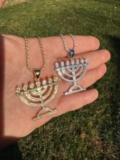 Real Moissanite Pendant Iced Jewish Menorah Hebrew Israelite Necklace 925 Silver 36 Real Moissanite Pendant Iced Jewish Menorah Hebrew Israelite Necklace 925 Silver -Harlem Bling Shop hip hop real moissanite pendant iced jewish menorah hebrew israelite necklace 925 silver 44127.1704266784
