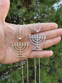 Real Moissanite Pendant Iced Jewish Menorah Hebrew Israelite Necklace 925 Silver 35 Real Moissanite Pendant Iced Jewish Menorah Hebrew Israelite Necklace 925 Silver -Harlem Bling Shop hip hop real moissanite pendant iced jewish menorah hebrew israelite necklace 925 silver 73011.1704266755