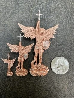 Real MOISSANITE Saint Michael & Dragon Pendant 14k Rose Gold Vermeil 925 Silver 34 Real MOISSANITE Saint Michael & Dragon Pendant 14k Rose Gold Vermeil 925 Silver -Harlem Bling Shop hip hop real moissanite saint michael and dragon pendant 14k rose gold vermeil 925 silver 29690.1684357769