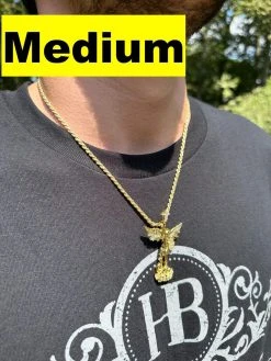 Real MOISSANITE Saint Michael Slaying Dragon Pendant 14k Gold Over 925 Silver 24 Real MOISSANITE Saint Michael Slaying Dragon Pendant 14k Gold Over 925 Silver -Harlem Bling Shop hip hop real moissanite saint michael slaying dragon pendant 14k gold over 925 silver 06240.1689204524