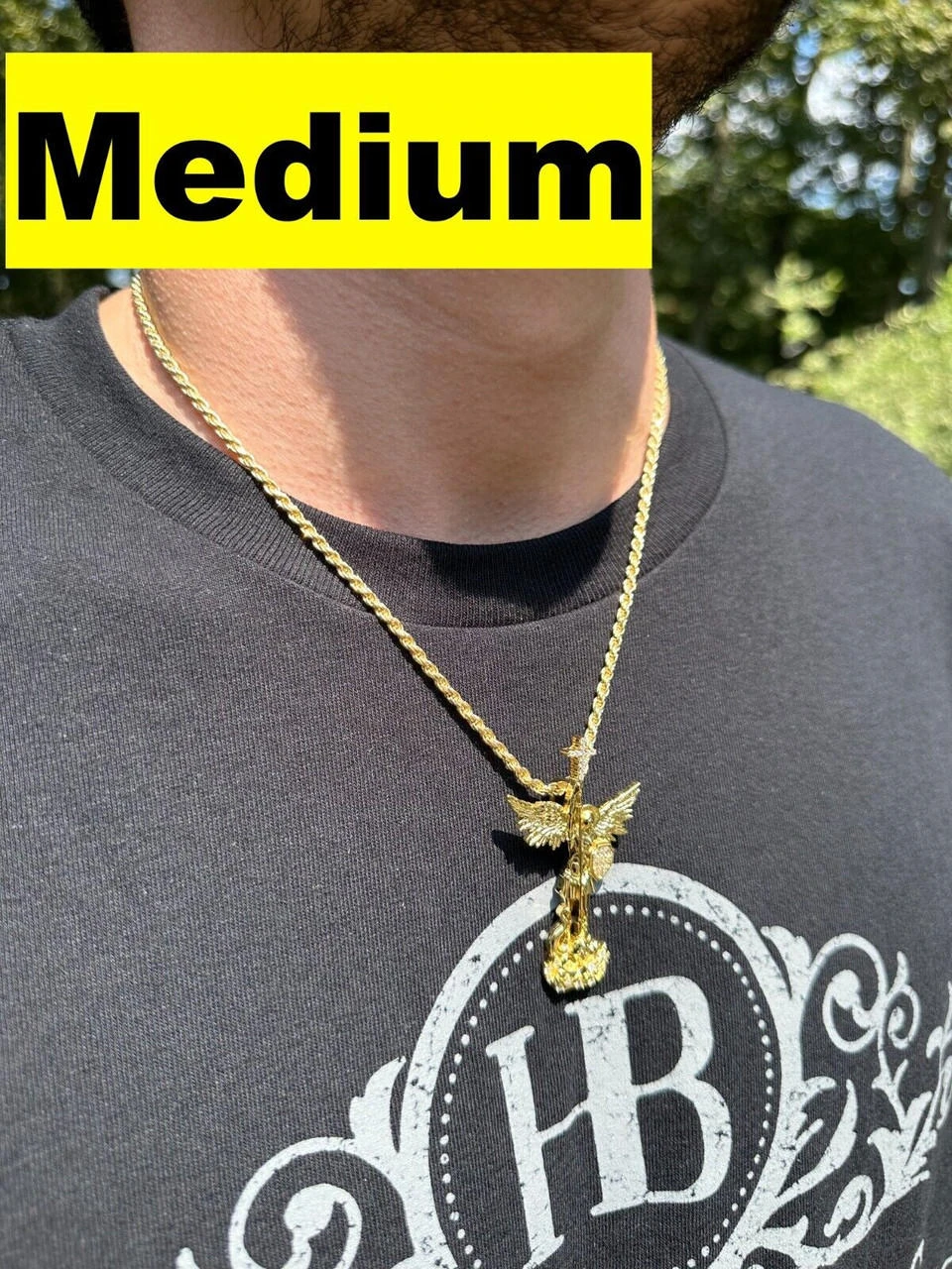 Real MOISSANITE Saint Michael Slaying Dragon Pendant 14k Gold Over 925 Silver 5 Real MOISSANITE Saint Michael Slaying Dragon Pendant 14k Gold Over 925 Silver - Image 3