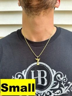 Real MOISSANITE Saint Michael Slaying Dragon Pendant 14k Gold Over 925 Silver 29 Real MOISSANITE Saint Michael Slaying Dragon Pendant 14k Gold Over 925 Silver -Harlem Bling Shop hip hop real moissanite saint michael slaying dragon pendant 14k gold over 925 silver 47039.1689204447