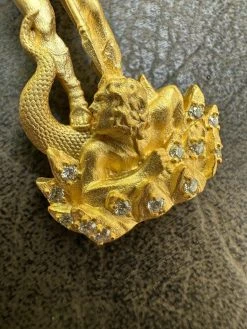 Real MOISSANITE Saint Michael Slaying Dragon Pendant 14k Gold Vermeil 925 Silver 30 Real MOISSANITE Saint Michael Slaying Dragon Pendant 14k Gold Vermeil 925 Silver -Harlem Bling Shop hip hop real moissanite saint michael slaying dragon pendant 14k gold vermeil 925 silver 48602.1684357692