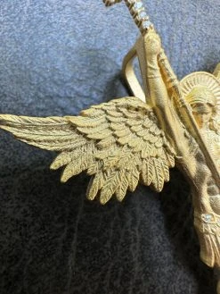 Real MOISSANITE Saint Michael Slaying Dragon Pendant 14k Gold Vermeil 925 Silver 36 Real MOISSANITE Saint Michael Slaying Dragon Pendant 14k Gold Vermeil 925 Silver -Harlem Bling Shop hip hop real moissanite saint michael slaying dragon pendant 14k gold vermeil 925 silver 89921.1684357764