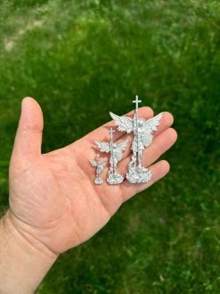 Real MOISSANITE Saint St Michael Slaying Dragon Archangel Pendant 925 Silver 41 Real MOISSANITE Saint St Michael Slaying Dragon Archangel Pendant 925 Silver -Harlem Bling Shop hip hop real moissanite saint st michael slaying dragon archangel pendant 925 silver 26026.1684357683