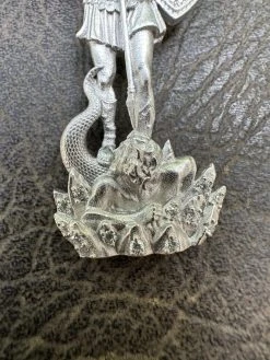 Real MOISSANITE Saint St Michael Slaying Dragon Archangel Pendant 925 Silver 35 Real MOISSANITE Saint St Michael Slaying Dragon Archangel Pendant 925 Silver -Harlem Bling Shop hip hop real moissanite saint st michael slaying dragon archangel pendant 925 silver 39340.1684357774