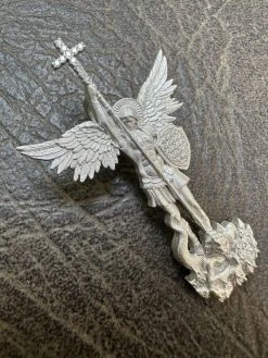 Real MOISSANITE Saint St Michael Slaying Dragon Archangel Pendant 925 Silver 34 Real MOISSANITE Saint St Michael Slaying Dragon Archangel Pendant 925 Silver -Harlem Bling Shop hip hop real moissanite saint st michael slaying dragon archangel pendant 925 silver 41663.1684357690