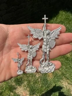 Real MOISSANITE Saint St Michael Slaying Dragon Archangel Pendant 925 Silver 23 Real MOISSANITE Saint St Michael Slaying Dragon Archangel Pendant 925 Silver -Harlem Bling Shop hip hop real moissanite saint st michael slaying dragon archangel pendant 925 silver 75276.1684357661