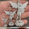 Real MOISSANITE Saint St Michael Slaying Dragon Archangel Pendant 925 Silver 2 Real MOISSANITE Saint St Michael Slaying Dragon Archangel Pendant 925 Silver -Harlem Bling Shop hip hop real moissanite saint st michael slaying dragon archangel pendant 925 silver 98680.1684357700