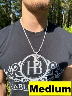 Real MOISSANITE Saint St Michael Slaying Dragon Pendant 925 Silver Necklace Iced 27 Real MOISSANITE Saint St Michael Slaying Dragon Pendant 925 Silver Necklace Iced -Harlem Bling Shop hip hop real moissanite saint st michael slaying dragon pendant 925 silver necklace iced 09028.1692492590