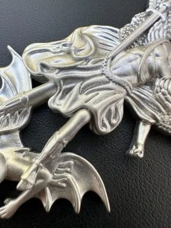 Real MOISSANITE Saint St Michael Slaying Dragon Pendant 925 Silver Necklace Iced 24 Real MOISSANITE Saint St Michael Slaying Dragon Pendant 925 Silver Necklace Iced -Harlem Bling Shop hip hop real moissanite saint st michael slaying dragon pendant 925 silver necklace iced 22446.1692492545