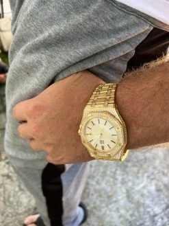 Real MOISSANITE Skeleton Watch Out Iced Gold Hip Hop Pass Diamond Test Bust Down 18 Real MOISSANITE Skeleton Watch Out Iced Gold Hip Hop Pass Diamond Test Bust Down -Harlem Bling Shop hip hop real moissanite skeleton watch out iced gold hip hop pass diamond test bust down 64398.1664355306