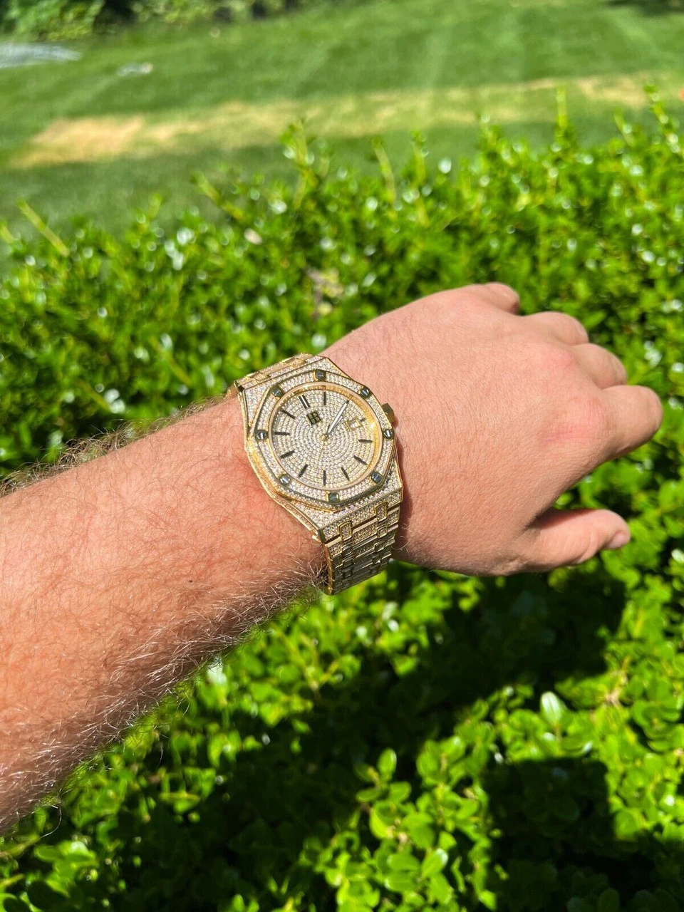 Real MOISSANITE Skeleton Watch Out Iced Gold Hip Hop Pass Diamond Test Bust Down 13 Real MOISSANITE Skeleton Watch Out Iced Gold Hip Hop Pass Diamond Test Bust Down - Image 11