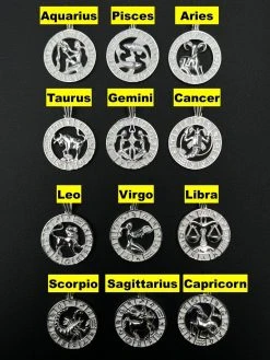 Front Page -Harlem Bling Shop hip hop real solid 925 silver zodiac astrology sign pendant necklace plain medallion 1 55419.1664300013