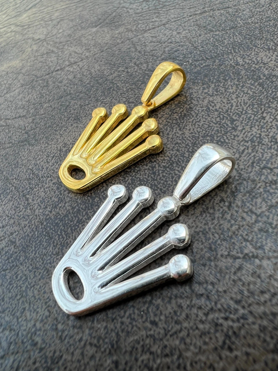 Rolex Crown Pendant - Solid 925 Silver Natural Or Gold Finish - King Crown Necklace 9 Rolex Crown Pendant - Solid 925 Silver Natural Or Gold Finish - King Crown Necklace - Image 7