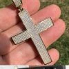 Solid 10k Yellow Gold 3ct VVS Moissanite Cross Pendant Necklace 19g Mens Large 2 Solid 10k Yellow Gold 3ct VVS Moissanite Cross Pendant Necklace 19g Mens Large -Harlem Bling Shop hip hop solid 10k yellow gold 3ct vvs moissanite cross pendant necklace 19g mens large 94479.1693789842