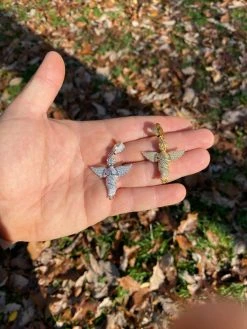 Solid 925 Silver Angel Hip Hop Pendant Iced Diamond Gold Necklace Men's 2" Piece 22 Solid 925 Silver Angel Hip Hop Pendant Iced Diamond Gold Necklace Men's 2" Piece -Harlem Bling Shop hip hop solid 925 silver angel hip hop pendant iced diamond gold necklace mens 2 piece 80364.1664383323