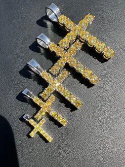 Yellow Canary MOISSANITE Real 925 Silver Cross Iced Pendant Necklace Hip Hop 36 Yellow Canary MOISSANITE Real 925 Silver Cross Iced Pendant Necklace Hip Hop -Harlem Bling Shop hip hop yellow canary moissanite real 925 silver cross iced pendant necklace hip hop 06582.1679599549