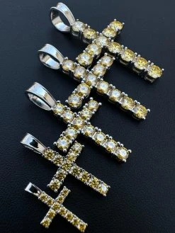 Yellow Canary MOISSANITE Real 925 Silver Cross Iced Pendant Necklace Hip Hop 35 Yellow Canary MOISSANITE Real 925 Silver Cross Iced Pendant Necklace Hip Hop -Harlem Bling Shop hip hop yellow canary moissanite real 925 silver cross iced pendant necklace hip hop 38341.1679599456