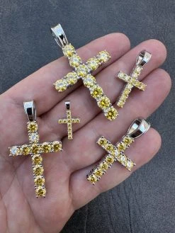 Yellow Canary MOISSANITE Real 925 Silver Cross Iced Pendant Necklace Hip Hop 31 Yellow Canary MOISSANITE Real 925 Silver Cross Iced Pendant Necklace Hip Hop -Harlem Bling Shop hip hop yellow canary moissanite real 925 silver cross iced pendant necklace hip hop 63163.1679599636