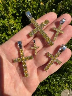 Yellow Canary MOISSANITE Real 925 Silver Cross Iced Pendant Necklace Hip Hop 24 Yellow Canary MOISSANITE Real 925 Silver Cross Iced Pendant Necklace Hip Hop -Harlem Bling Shop hip hop yellow canary moissanite real 925 silver cross iced pendant necklace hip hop 72538.1679599498