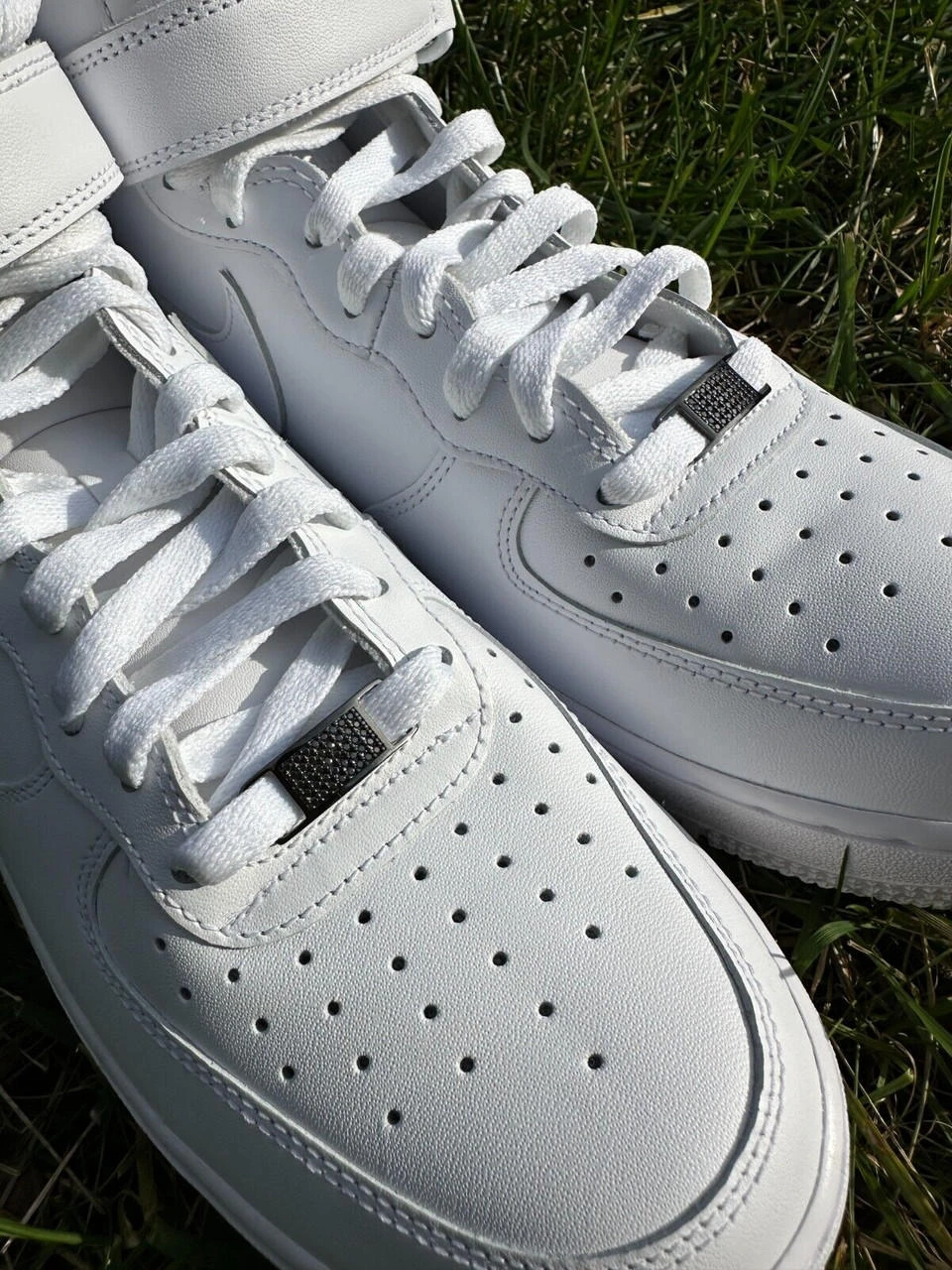 Iced 925 Sterling Silver Black Moissanite Iced Lace Locks For Sneakers AF1 Nike 19 Iced 925 Sterling Silver Black Moissanite Iced Lace Locks For Sneakers AF1 Nike - Image 17