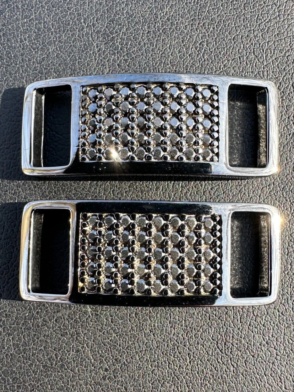 Iced 925 Sterling Silver Black Moissanite Iced Lace Locks For Sneakers AF1 Nike 15 Iced 925 Sterling Silver Black Moissanite Iced Lace Locks For Sneakers AF1 Nike - Image 13